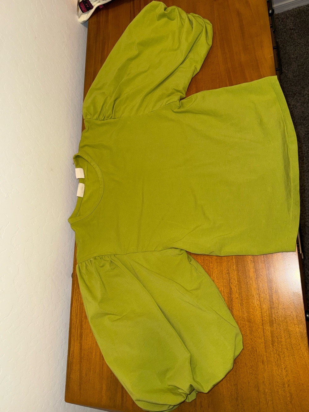 Levi's Green Puff Sleeve Blouse